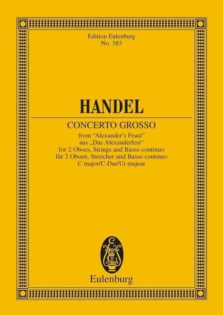 Handel: Concerto grosso C major HWV 318 (Study Score) published by Eulenburg